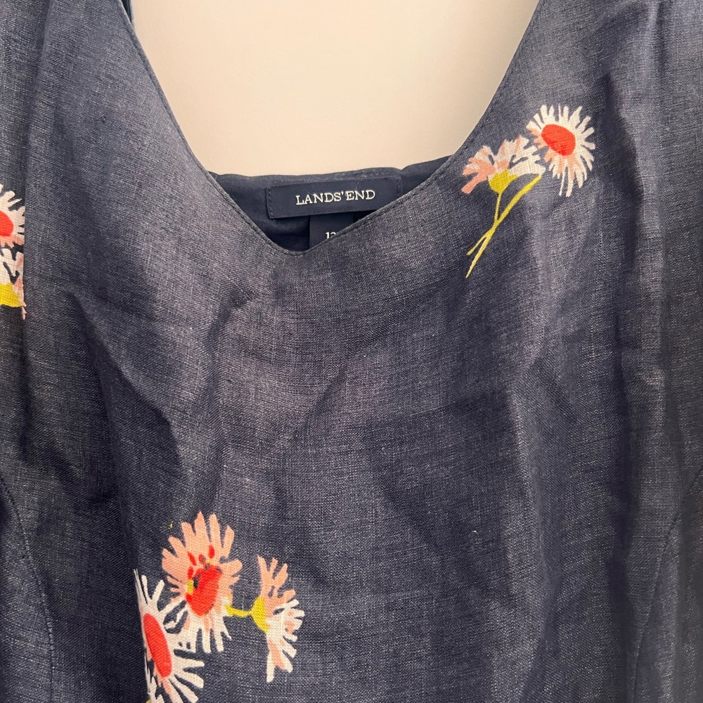 Lands' End floral navy Dress